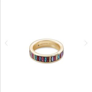 Kendra Scott- Jack Gold Band Ring- Multi Crystal